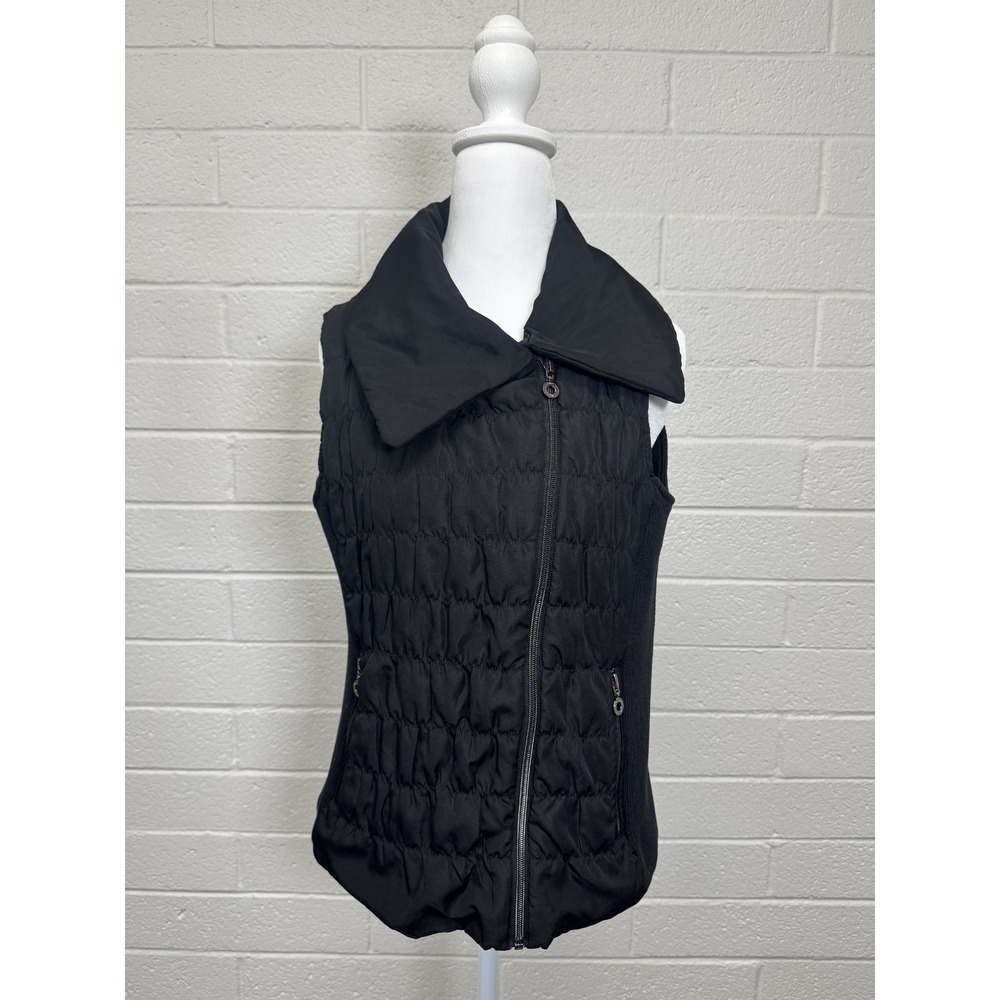 Marc New York Vest Womens Med Black Quilted Puffer‎ Sleeveless Jacket Outerwear